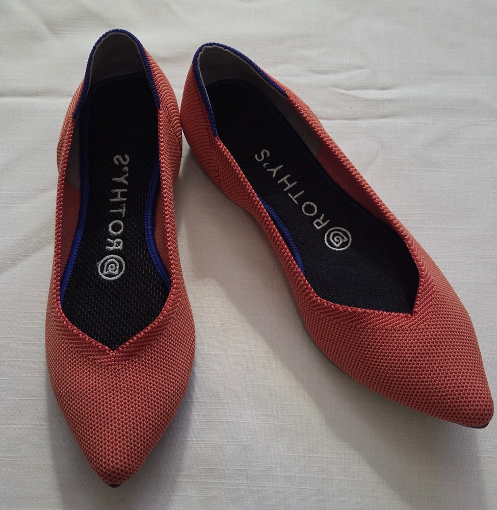 Rothy's The Point II in Orange (persimmon) Size W7